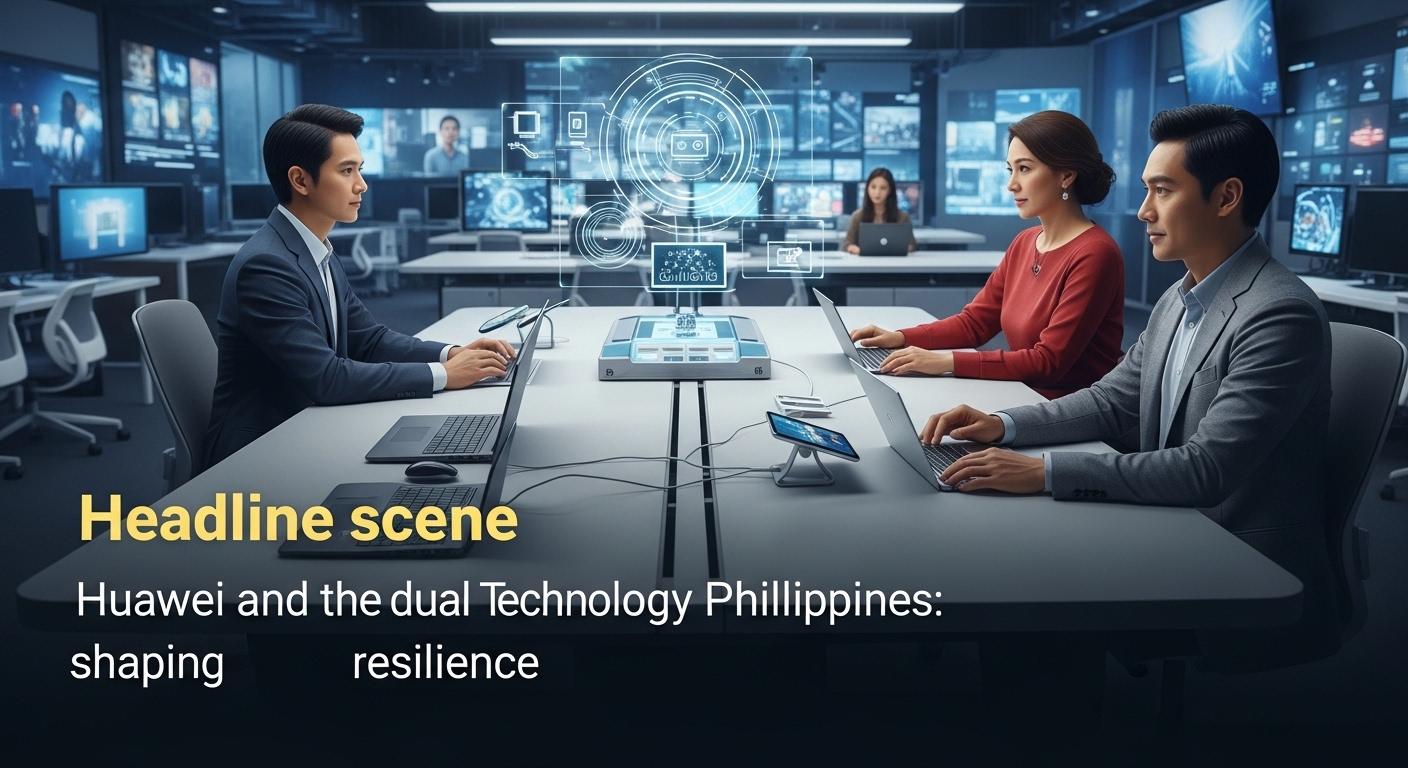 Data center and cityscape representing dual Technology Philippines strategy.