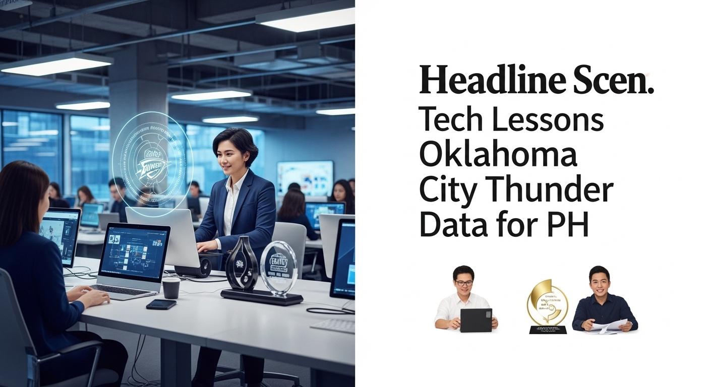 Graphic depicting basketball analytics and 5G technology themed for Huawei Philippines technology coverage.