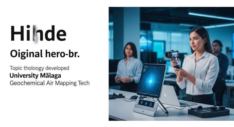 Airborne geochemical mapping equipment in flight with data visualization overlay